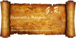 Gyarmati Razmus névjegykártya
